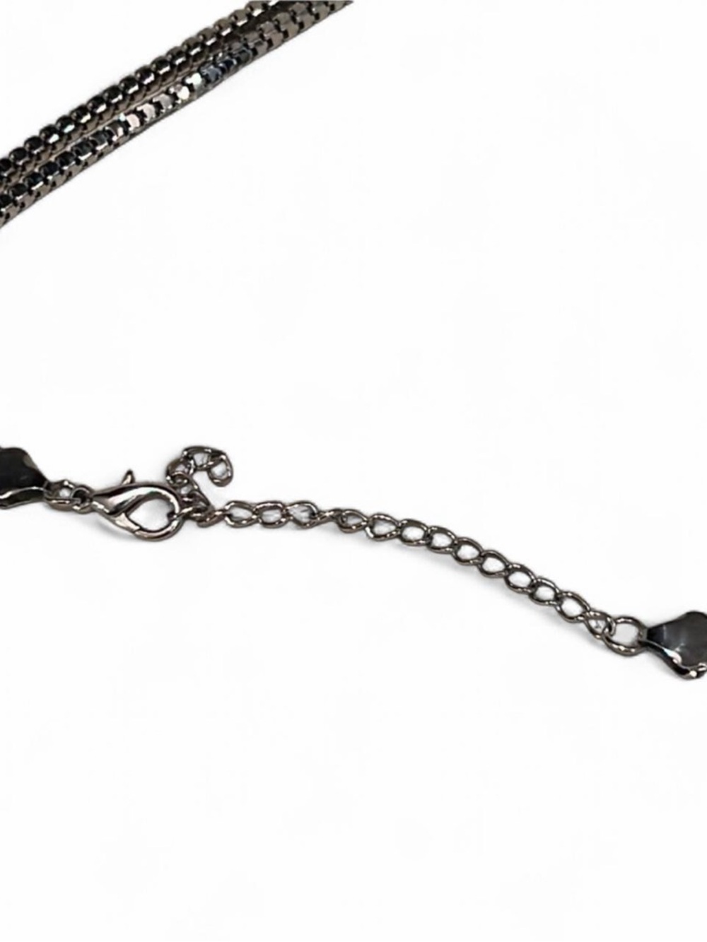 Silver Lariat Y Chain Necklace Statement Drop - Picture 8 of 8